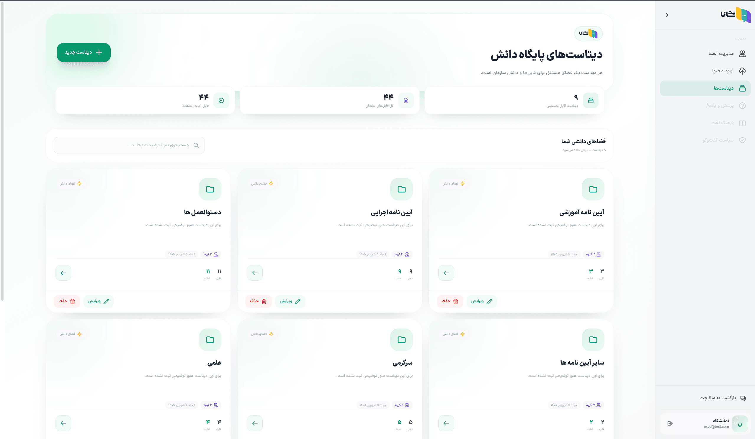 فهرست دستیارهای هوش مصنوعی سازمانی ساناچت